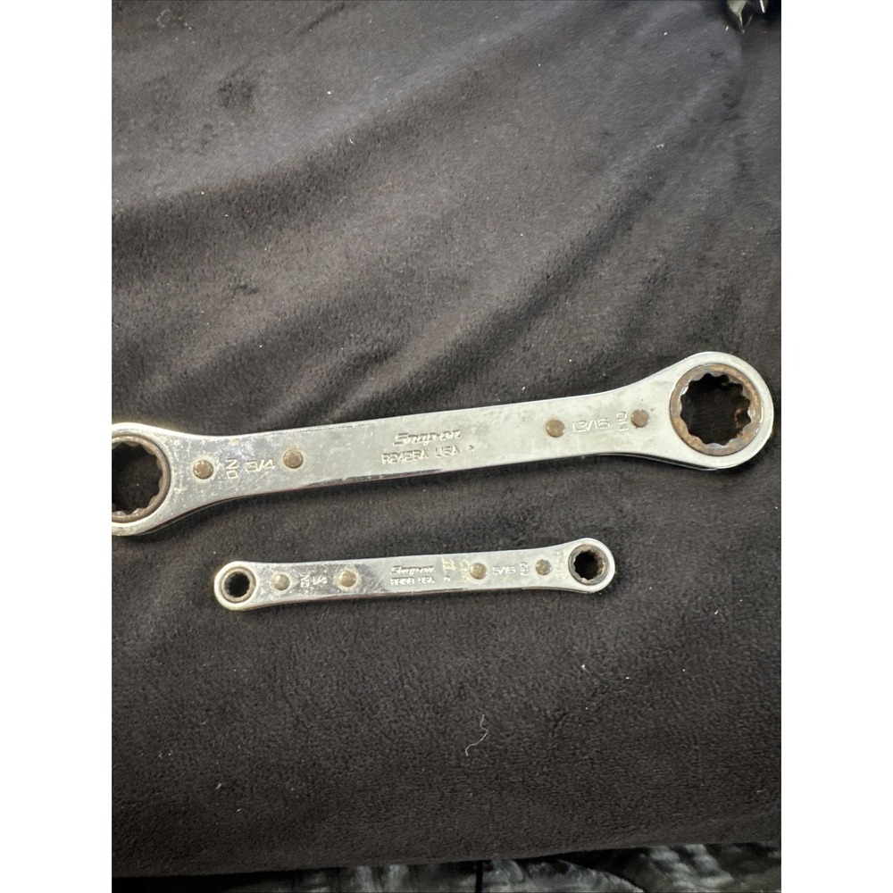 2 Snap-On Ratchet Wrench Box End Hand‎ Tool Ratcheting 12 Point Set